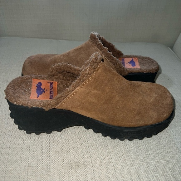 Rocket Dog Sherpa Platform Clogs Tan Suede Women’s Shoe Size 9M - Picture 8 of 11